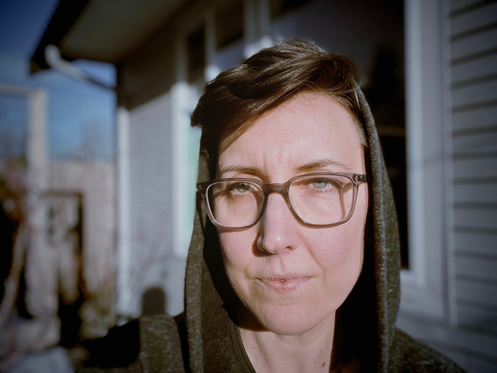 Washed out sunlight, long shadows